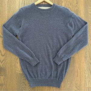 TSE 100% Cashmere Crew Neck Long Sleeve Sweater in Cornflower Blue Size Small